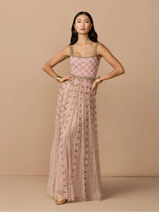 Mac Duggal Dresses & Skirts - Mac Duggal 10106 Pink Sleeveless Embellished A-line Gown Size 6 NWT